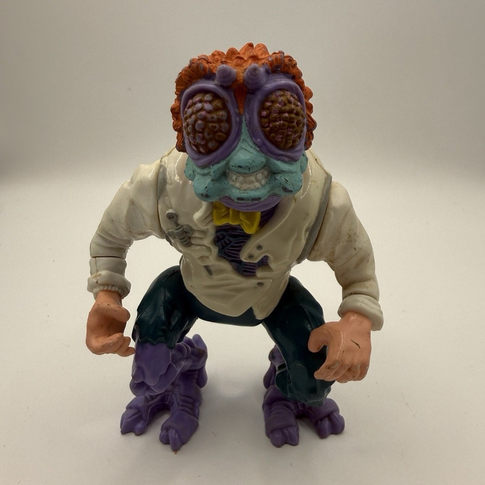 TMNT Baxter Stockman Vintage Loose Action Figure Playmates 1989 Incomplete